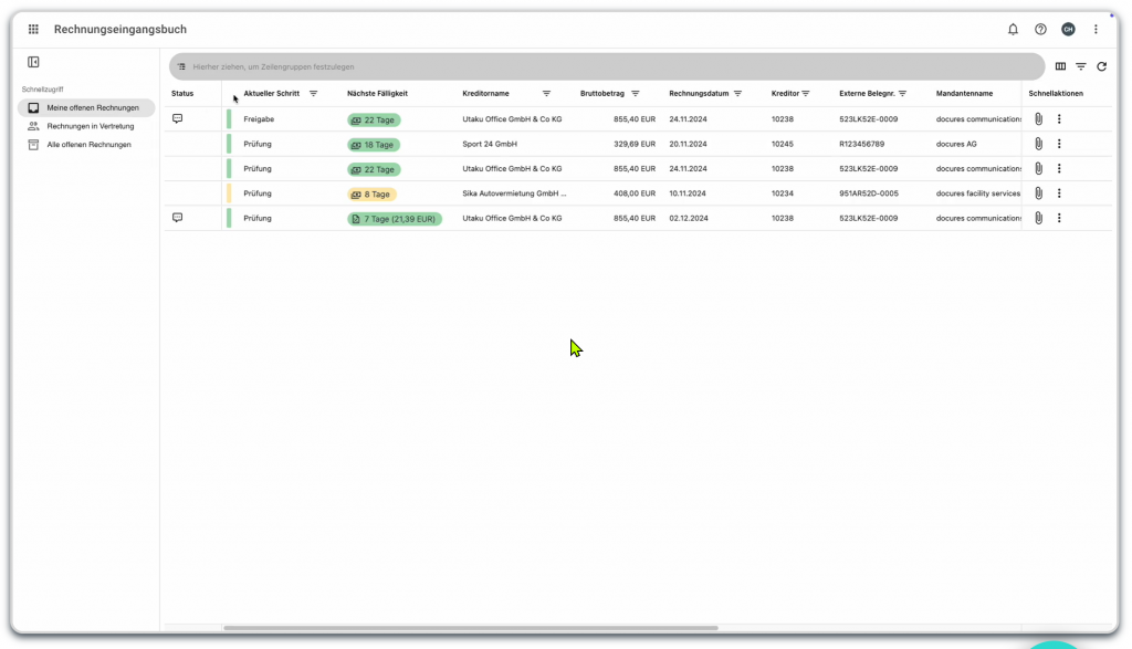 Rechnungseingangsbuch